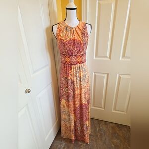 LONDON TIMES FLORAL MAXI SKIRT, SIZE 4